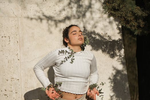 a person meditating in a peaceful setting