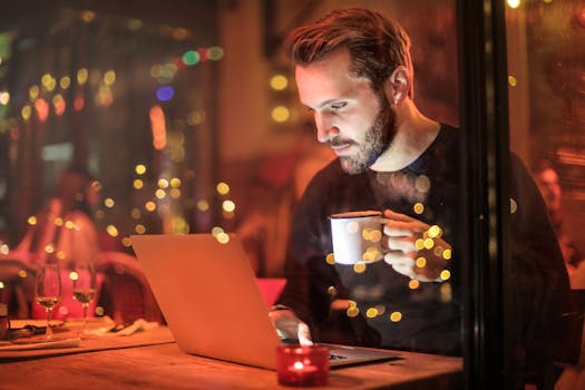 a person reflecting on their achievements in a cozy workspace