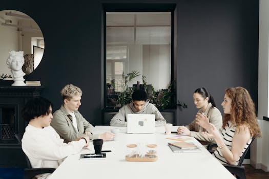 shared workspace with plants