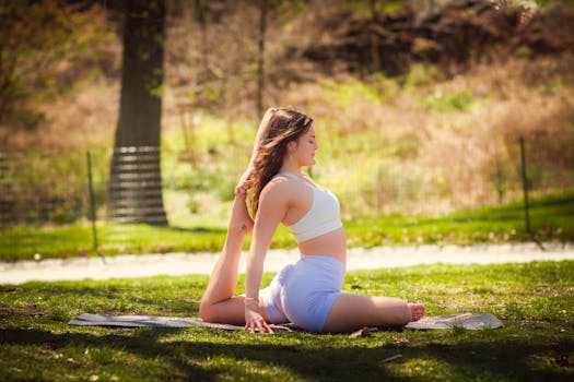 yoga session in nature