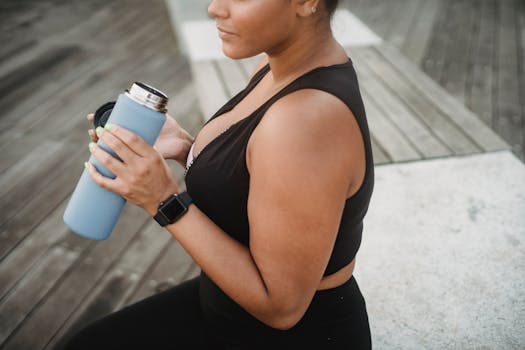 image of a person exercising during a break