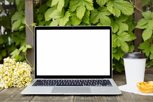 relaxing outdoor workspace