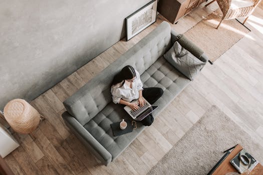 a peaceful workspace with a view