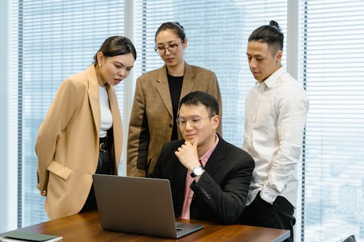 team meeting over video call