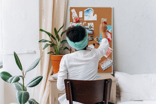 cozy workspace with natural light