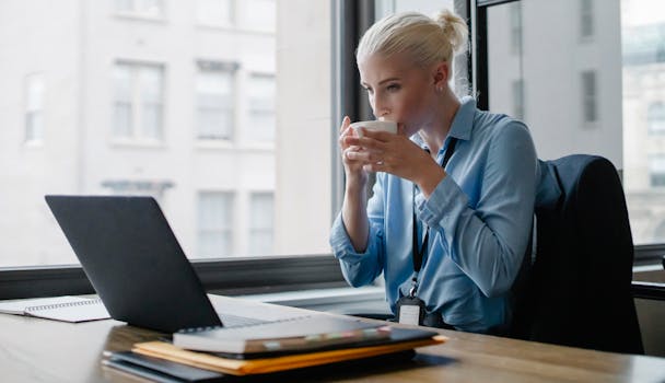 A remote worker enjoying a productive day