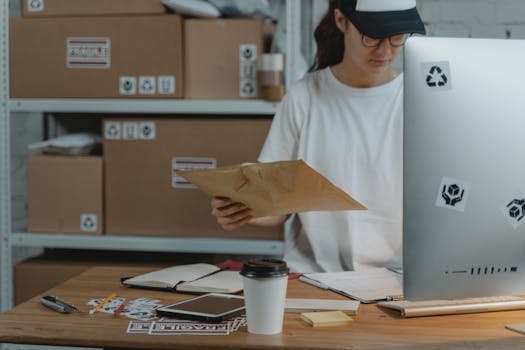 image of a focused worker at a desk