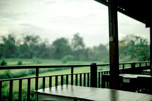 peaceful outdoor workspace